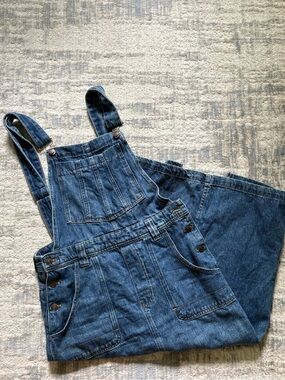 Worn Once Free People Blue Denim Overall Skirt